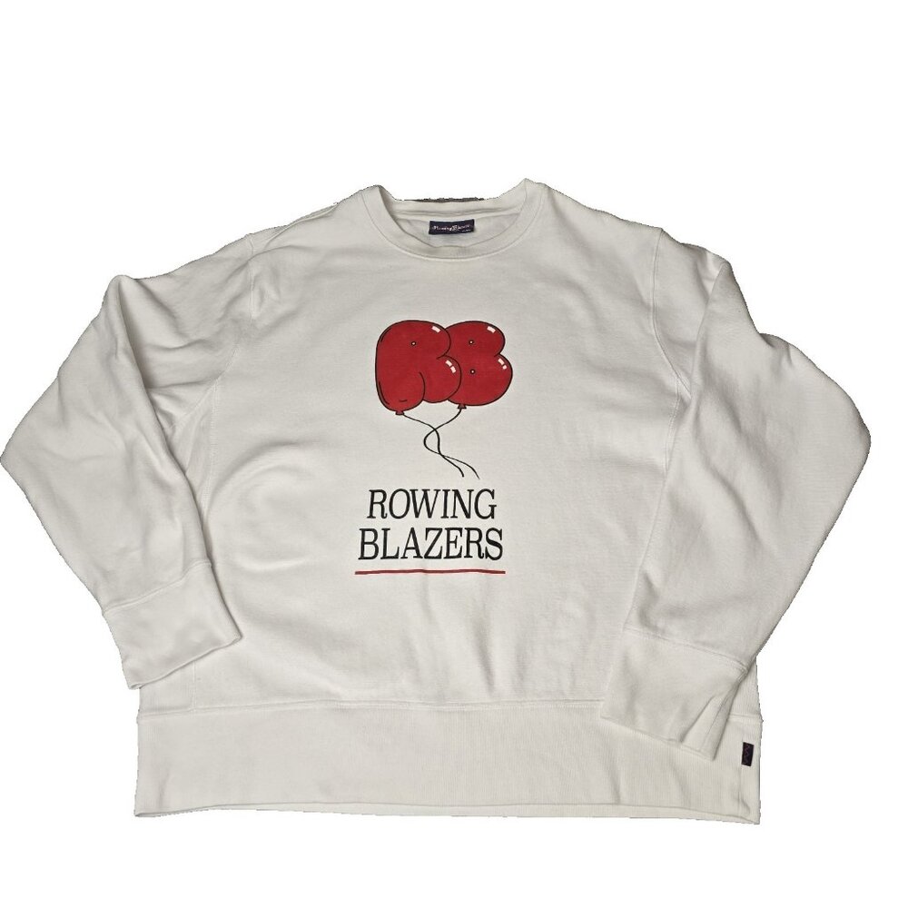 Rowing Blazers Men's White Balloon Logo Sweatshirt - Size XXXL -‎ Made in...